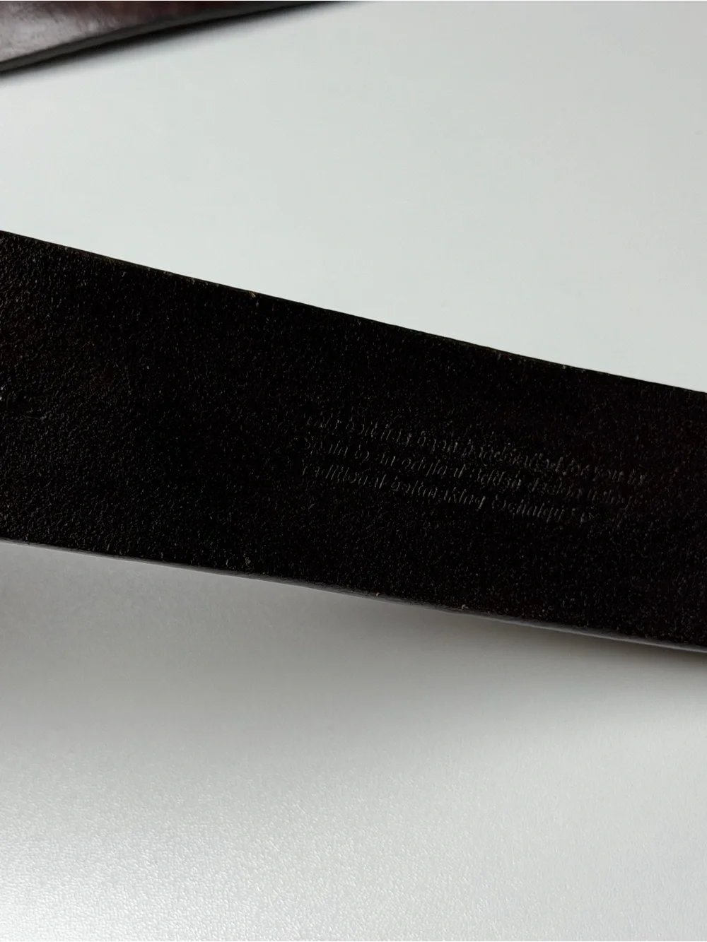 Men's ELLIOT RHODES London 38W Brown Leather Belt with Antique Brass Buckle